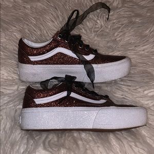 Platform sparkly Vans